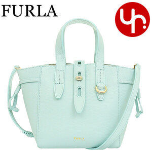 FURLA Shoulder Bag MINTY Net Leather Tote Crossbody